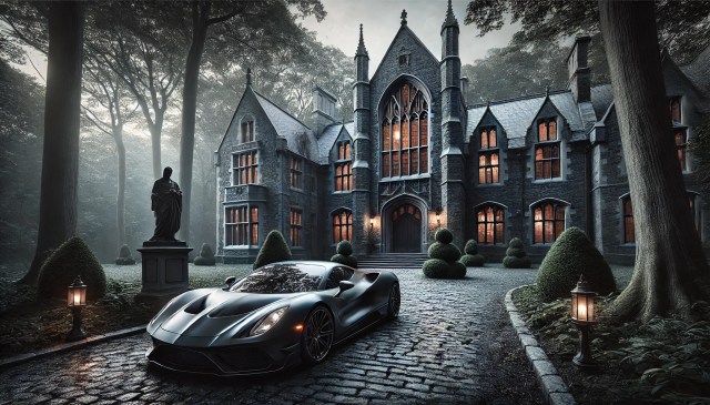 Dalle-e Chat GPT house and car prompt image