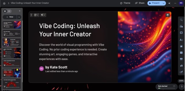 Gamma Vibe Coding Presentation