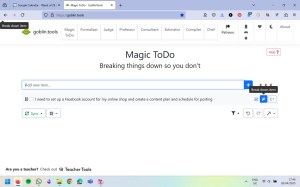 Goblin Tools Magic To Do project added