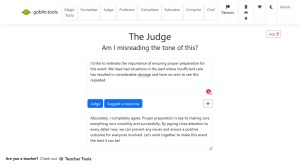 The Judge suggested response