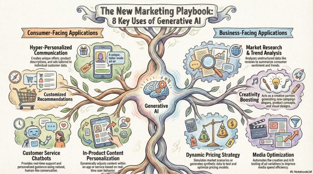 8 Key uses of GenAI - NotebookLM version